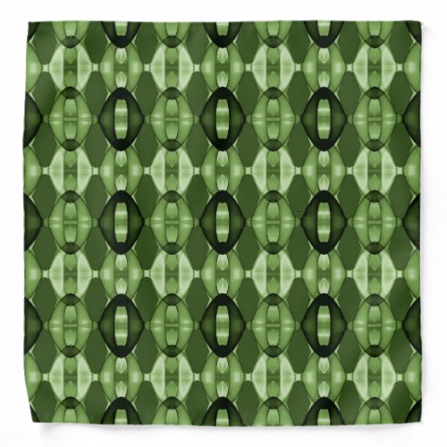 Modern geometric green pattern bandana
