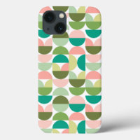 Modern Geometric Green & Peach