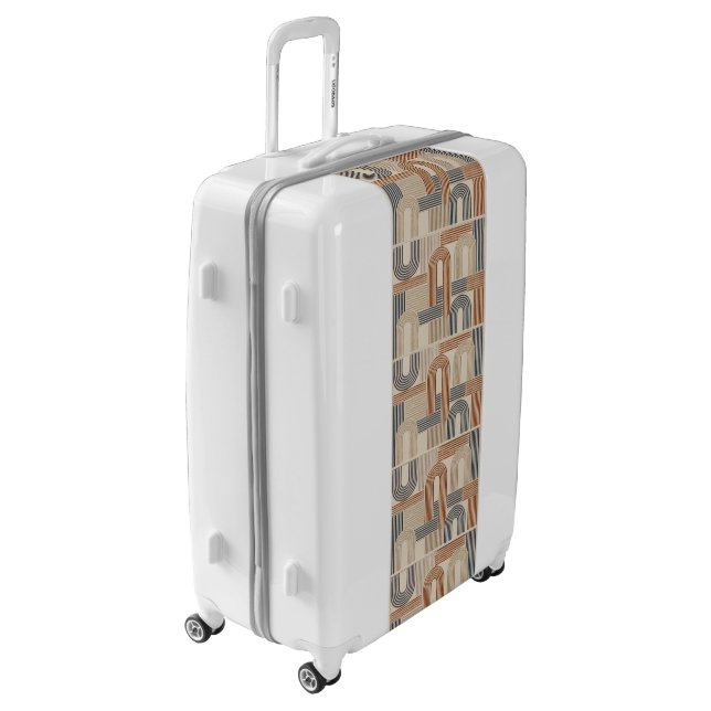 Modern Geometric Hard Shell Luggage (Rotated Left)