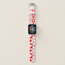 Modern Geometric Hearts Apple Watch Band