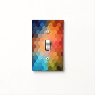 Modern Geometric Hexagon Abstract Art Light Switch Cover