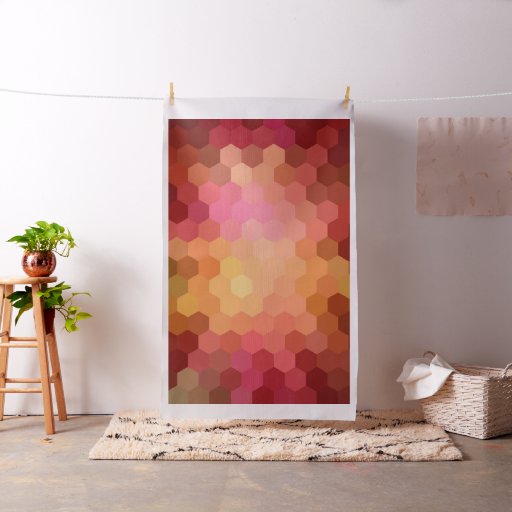 Modern Geometric Hexagon Pattern #6 Fabric