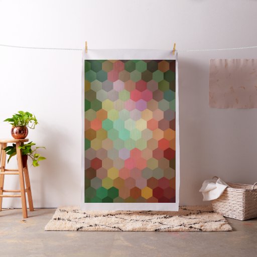 Modern Geometric Hexagon Pattern #7 Fabric