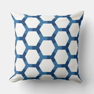 Modern Geometric Hexagon Pattern Throw Pillow