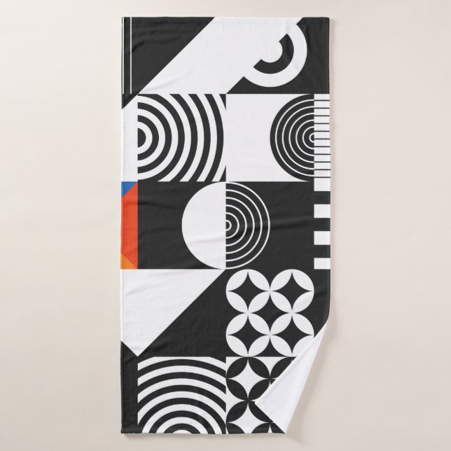 Modern geometric in scandinavian style bath towel (Bath Towel)