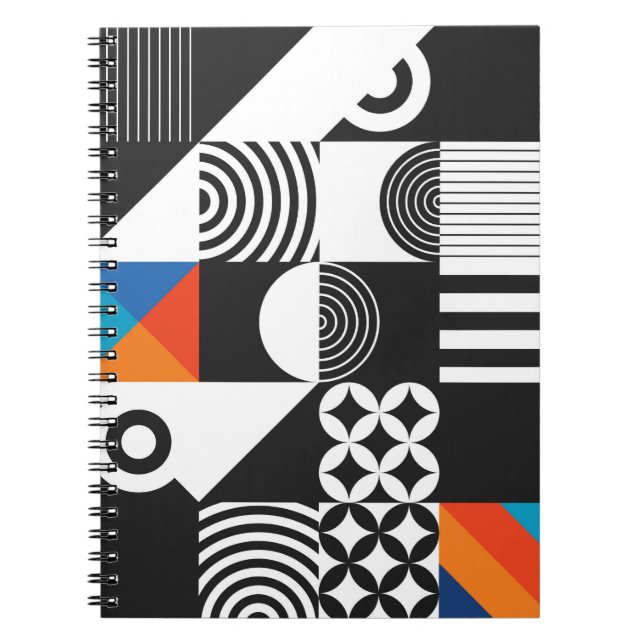 Modern geometric in scandinavian style notebook (Front)