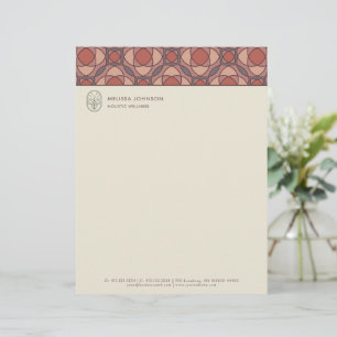Modern Geometric Interior Design Letterhead