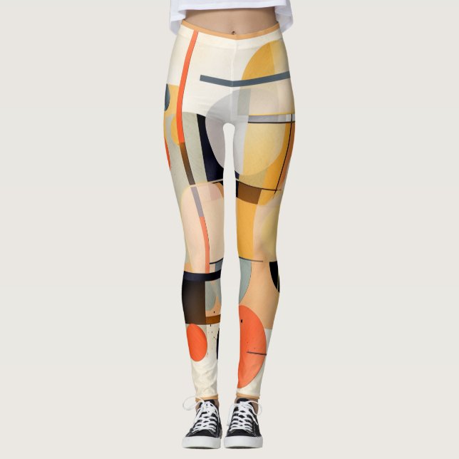 Modern Geometric Leggings (Front)
