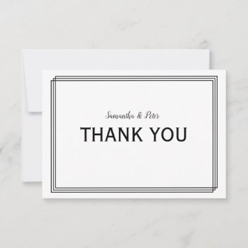 Modern Geometric Lines - 3x5 Thank You Flat by Midesigns55555 at Zazzle