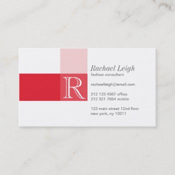 Modern Geometric Lines Creative Business Card by businessmatter at Zazzle