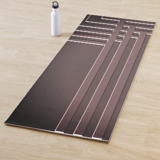 Modern geometric lines pattern sangria style yoga mat