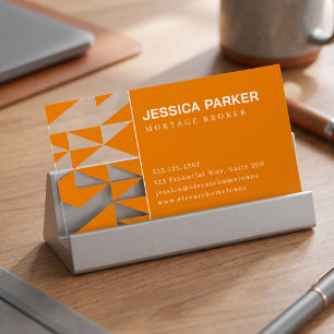Modern Geometric & Luxury Minimalist Clear Business Cards