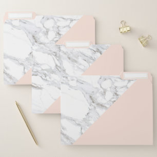 Modern Geometric Marble/Pink File Folder