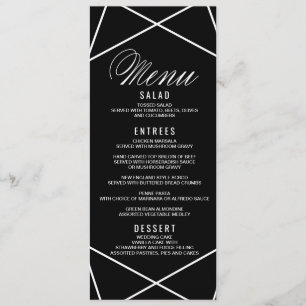 Modern Geometric Menu Card