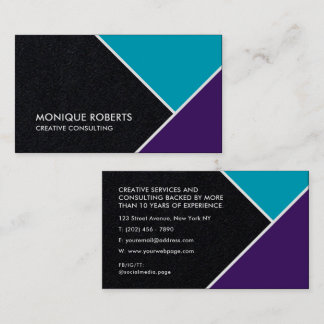 Modern geometric minimalism business card