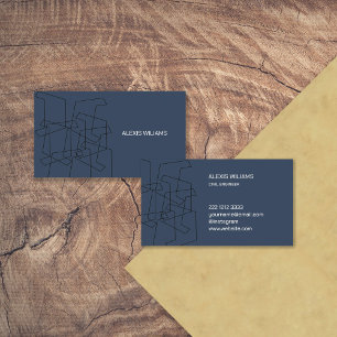 Modern Geometric Minimalist Elegant Professional Business Card