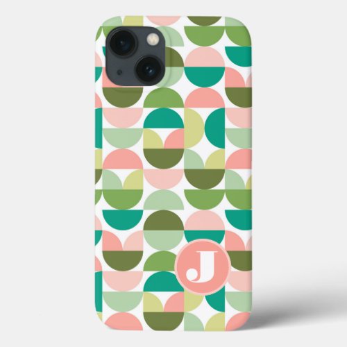 Modern Geometric Monogrammed iPhone  iPad case