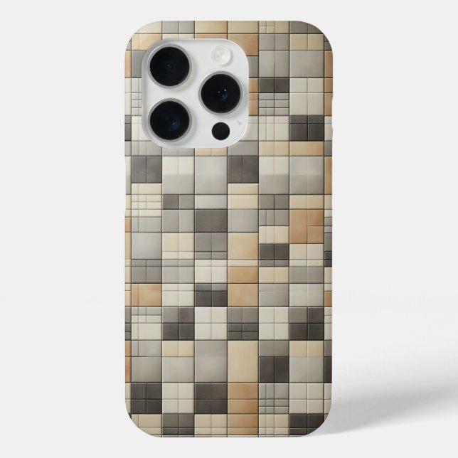 Modern Geometric Mosaic Tiles Case - Multi-sized  (Back)