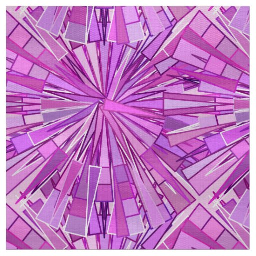Modern Geometric Mosaic, Violet and Orchid Fabric