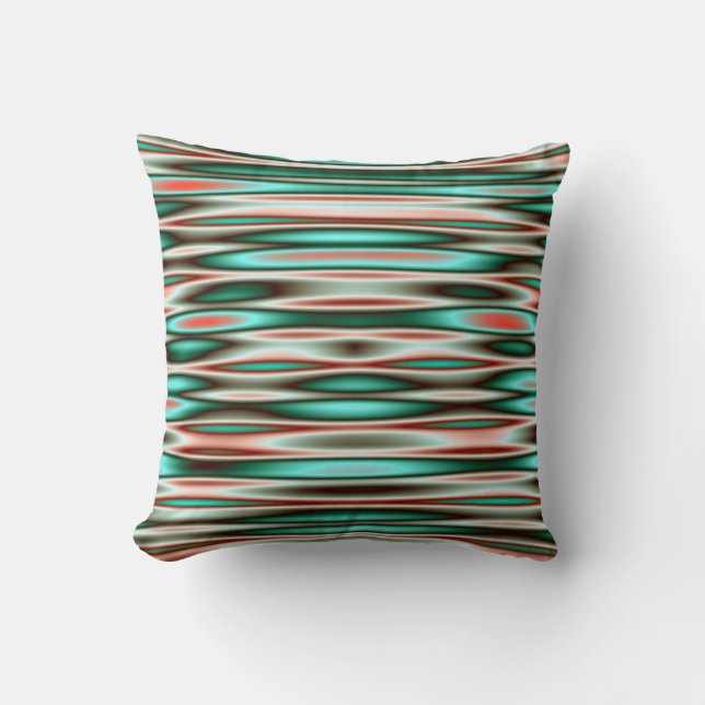 Modern Geometric Motion Throw Pillow (Front)