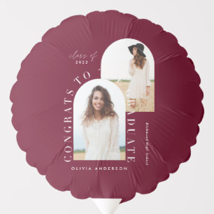 Modern geometric multi photo arch graduation ballo balloon