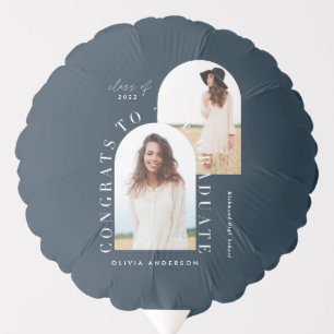 Modern geometric multi photo arch graduation ballo balloon