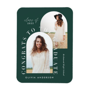 Modern geometric multi photo arch graduation magne magnet