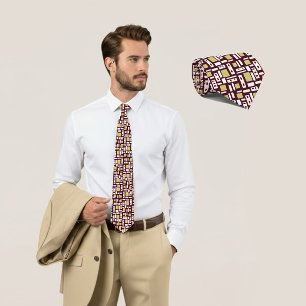 Modern geometric neck tie