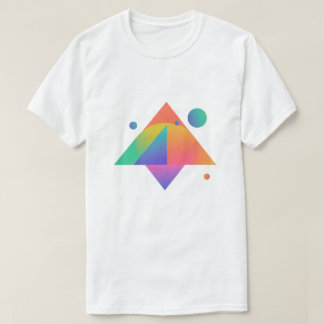 Modern Geometric Neon Shape Pattern T-Shirt
