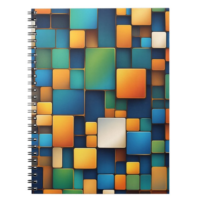 Modern Geometric Notebook – Bold and Colorful  (Front)