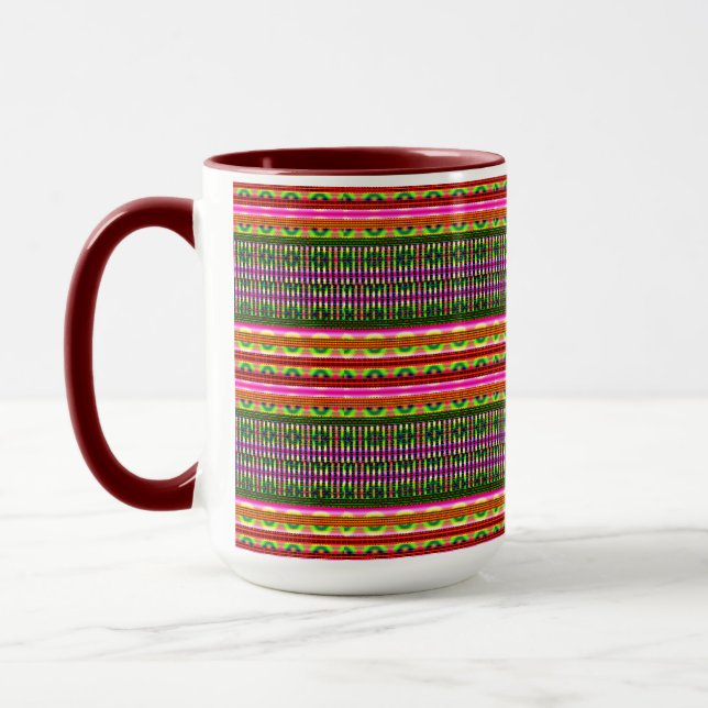 Modern Geometric Pastel Vintage  Mug (Left)