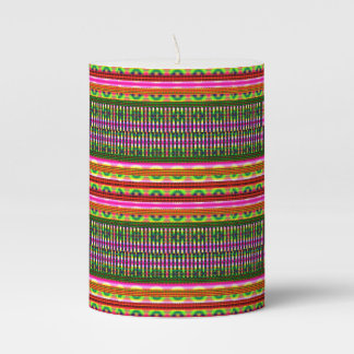 Modern Geometric Pastel Vintage Pillar Candle