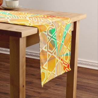 Modern Geometric Pastel Vintage Short Table Runner