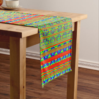 Modern Geometric Pastel Vintage Short Table Runner