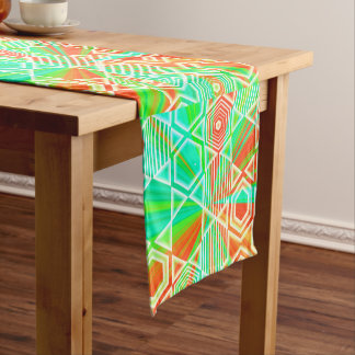 Modern Geometric Pastel Vintage Short Table Runner