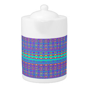 Modern Geometric Pastel Vintage Teapot