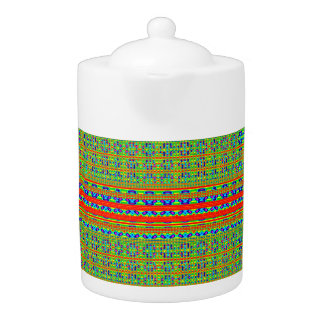 Modern Geometric Pastel Vintage Teapot