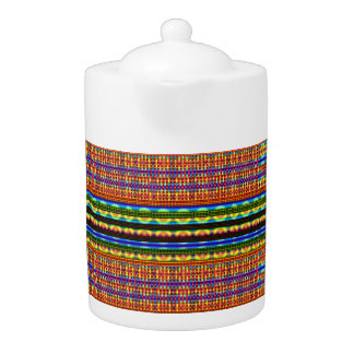 Modern Geometric Pastel Vintage Teapot
