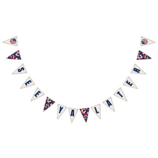 Modern Geometric Patriotic Military Going Away Bunting Flags