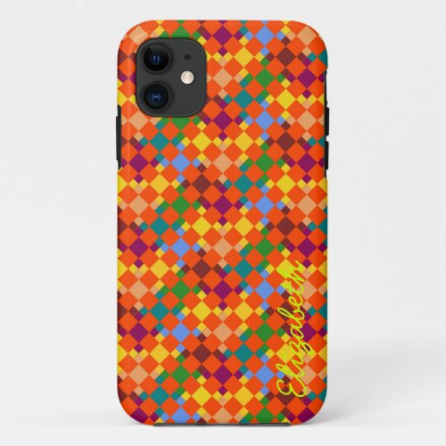 Modern Geometric Pattern 2 iPhone 11 Case