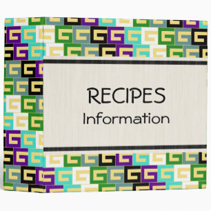 Modern Geometric Pattern 3 Ring Binder