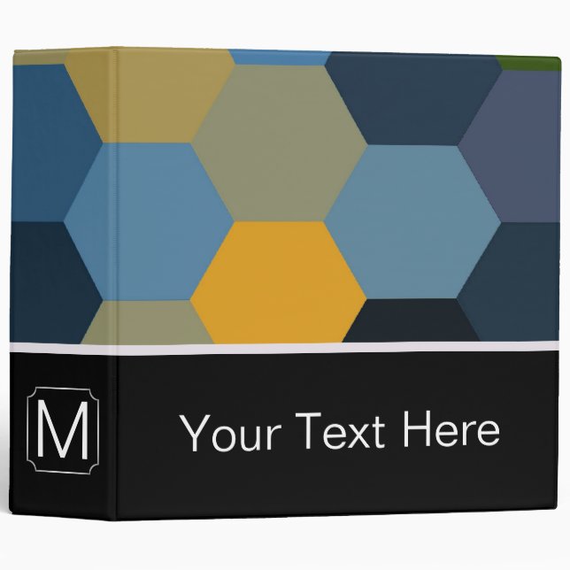 Modern Geometric Pattern Binder (Front/Spine)
