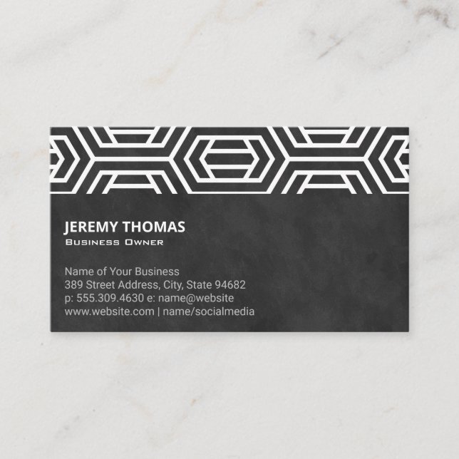 Modern Geometric Pattern Business Card (Front)