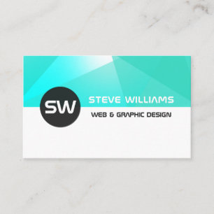 Modern geometric pattern cover business card