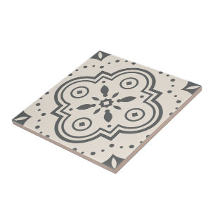 Modern Geometric Pattern Decorative Black White Ceramic Tile