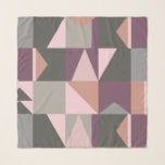 Modern Geometric Pattern in Autumn Colors Scarf<br><div class="desc">A soft,  muted modern geometric pattern of triangle shapes in a pretty fall color palette of plum and gray. Just click customize to add text or pictures. Contact me with any questions or requests.</div>