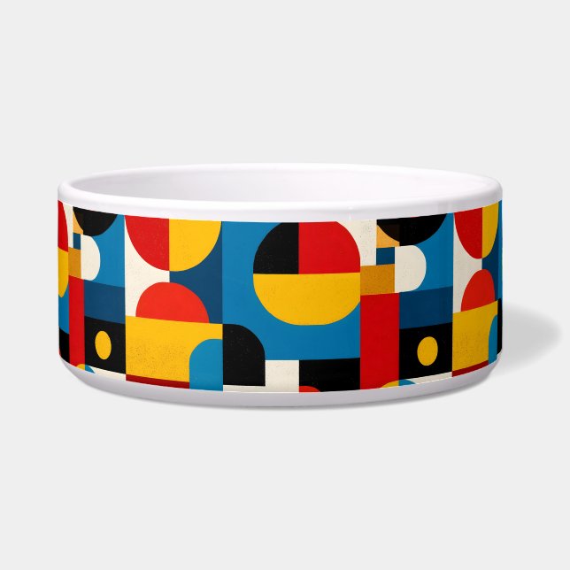 Modern Geometric Pattern in Bauhaus Style Bowl (Front)