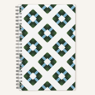 Modern Geometric Pattern in Nature-Inspired Colors Notebook