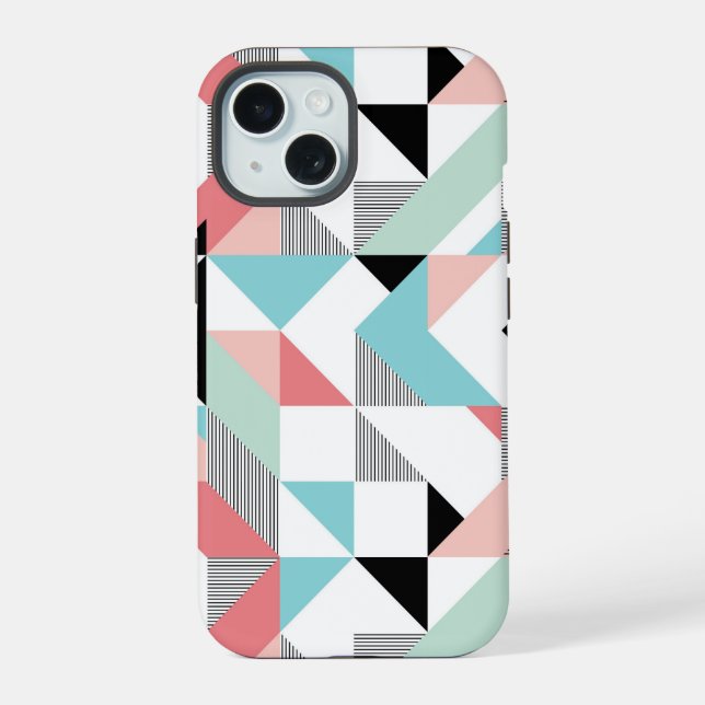 Modern Geometric Pattern Iphone Case (Back)