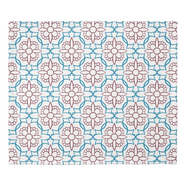 Modern Geometric Pattern King Size Duvet Cover  (Front)